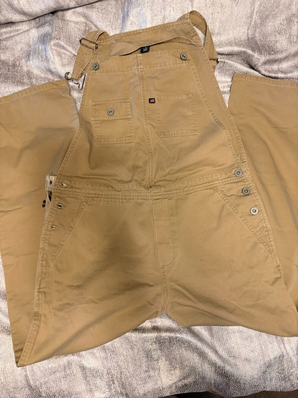 Polo by Ralph Lauren Tan Women's Khaki Denim Overalls